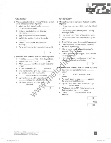 On Point A2 Elementary English, teachers book - книга вчителя - фото 32