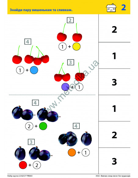 LOGICO PRIMO Вивчаю склад чисел без труднощів 1кл., математика НУШ - набір карток - фото 6