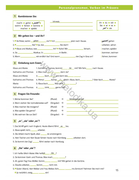 Klipp und Klar. Практична граматика німецької мови. Базовий рівень - фото 16