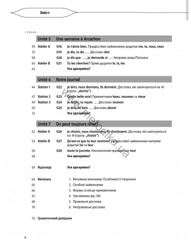 À la découverte du français 6. Граматичний посібник для 6-го класу ЗНЗ (2-й рік навчання, 2-га іноземна мова) - фото 5 À la découverte du français 6. Граматичний посібник для 6-го класу ЗНЗ (2-й рік навчання, 2-га іноземна мова) - фото 5