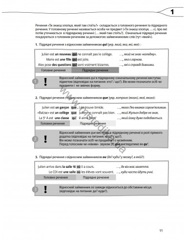 À la découverte du français 6. Граматичний посібник для 6-го класу ЗНЗ (2-й рік навчання, 2-га іноземна мова) - фото 12 À la découverte du français 6. Граматичний посібник для 6-го класу ЗНЗ (2-й рік навчання, 2-га іноземна мова) - фото 12