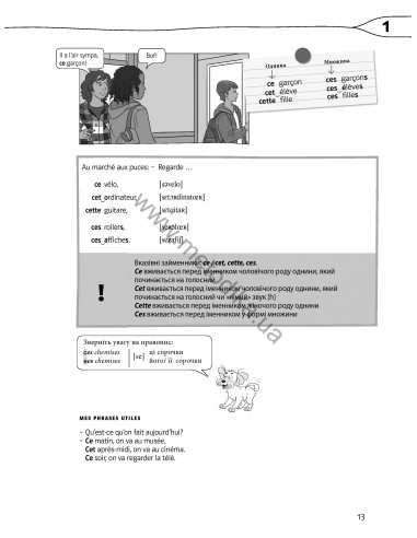 À la découverte du français 6. Граматичний посібник для 6-го класу ЗНЗ (2-й рік навчання, 2-га іноземна мова) - фото 14 À la découverte du français 6. Граматичний посібник для 6-го класу ЗНЗ (2-й рік навчання, 2-га іноземна мова) - фото 14
