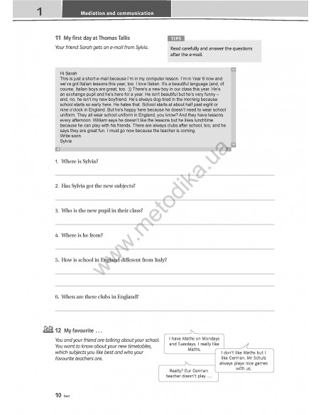 Joy of English 6. Тести для 6-го класу ЗНЗ (2-й рік навчання, 2-га іноземна мова) - фото 11 Joy of English 6. Тести для 6-го класу ЗНЗ (2-й рік навчання, 2-га іноземна мова) - фото 11