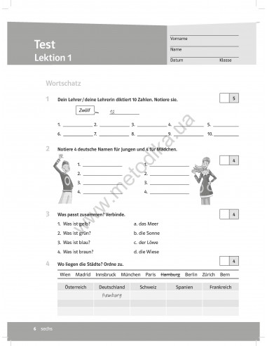 Parallelen 5 neu. Тести для 5-го класу ЗНЗ (1-й рік навчання, 2-га іноземна мова) - фото 8