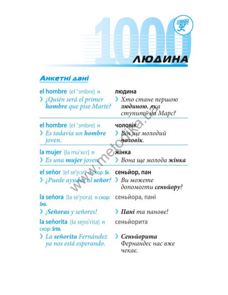 Починай говорити іспанською - 1000 слів, які тобі дійсно потрібні - фото 14 Починай говорити іспанською - 1000 слів, які тобі дійсно потрібні - фото 14