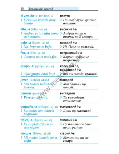 Починай говорити іспанською - 1000 слів, які тобі дійсно потрібні - фото 17 Починай говорити іспанською - 1000 слів, які тобі дійсно потрібні - фото 17