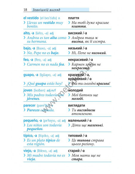 Починай говорити іспанською - 1000 слів, які тобі дійсно потрібні - фото 17 Починай говорити іспанською - 1000 слів, які тобі дійсно потрібні - фото 17