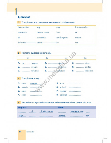 Самовчитель іспанської мови - книга з аудіосупроводом - фото 24 Самовчитель іспанської мови - книга з аудіосупроводом - фото 24