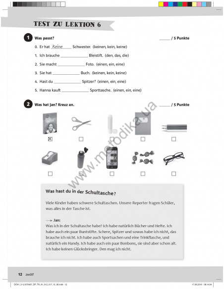 Die Deutschprofis A1 Testheft - зошит для тестів - фото 13