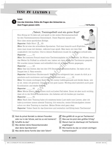 Die Deutschprofis B1 Testheft - зошит для тестів - фото 7