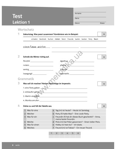 Parallelen 7 neu. Тести для 7-го класу ЗНЗ (3-й рік навчання, 2-га іноземна мова) - фото 7