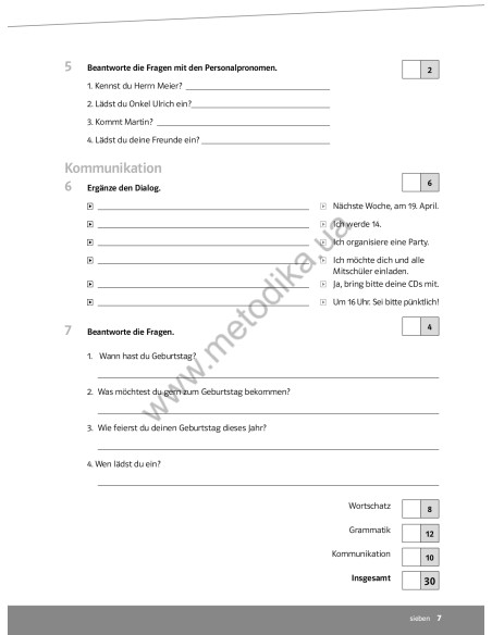 Parallelen 7 neu. Тести для 7-го класу ЗНЗ (3-й рік навчання, 2-га іноземна мова) - фото 8