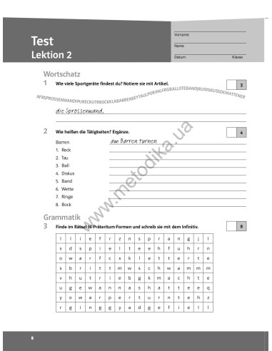 Parallelen 8. Тести для 8-го класу ЗНЗ (4-й рік навчання, 2-га іноземна мова) - фото 9
