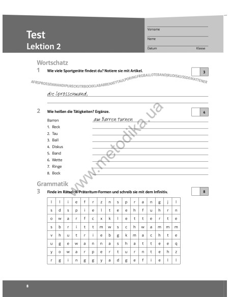 Parallelen 8. Тести для 8-го класу ЗНЗ (4-й рік навчання, 2-га іноземна мова) - фото 9