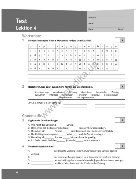 Parallelen 8. Тести для 8-го класу ЗНЗ (4-й рік навчання, 2-га іноземна мова) - фото 15