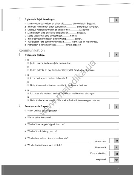 Parallelen 9. Тести для 9-го класу ЗНЗ (5-й рік навчання, 2-га іноземна мова) - фото 8
