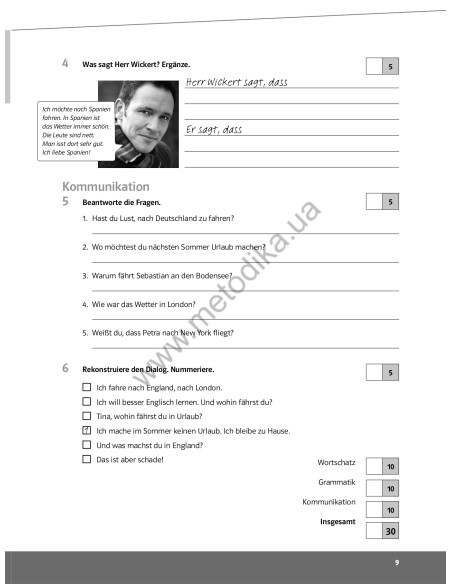 Parallelen 9. Тести для 9-го класу ЗНЗ (5-й рік навчання, 2-га іноземна мова) - фото 10