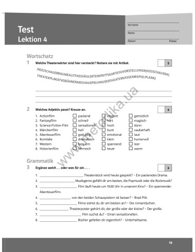 Parallelen 9. Тести для 9-го класу ЗНЗ (5-й рік навчання, 2-га іноземна мова) - фото 14