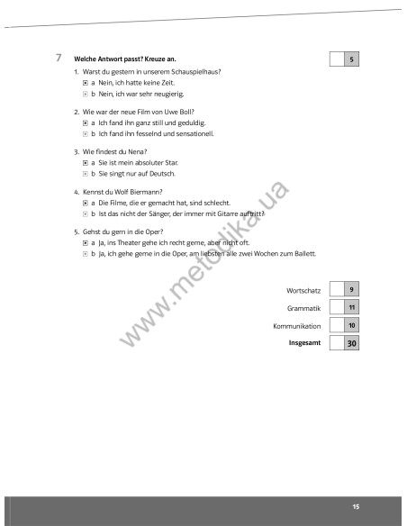 Parallelen 9. Тести для 9-го класу ЗНЗ (5-й рік навчання, 2-га іноземна мова) - фото 16
