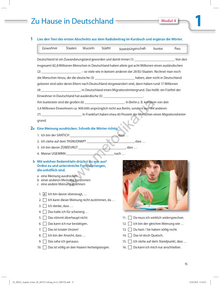 Аspekte junior. Mittelstufe Deutsch. Ubungsbuch B2 - робочий зошит - фото 16