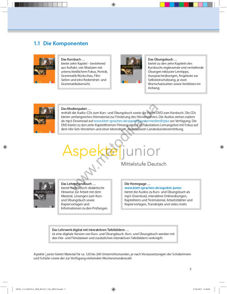 Аspekte junior. Mittelstufe Deutsch. Lehrerhandbuch B1 plus - книга вчителя - фото 6 Аspekte junior. Mittelstufe Deutsch. Lehrerhandbuch B1 plus - книга вчителя - фото 6