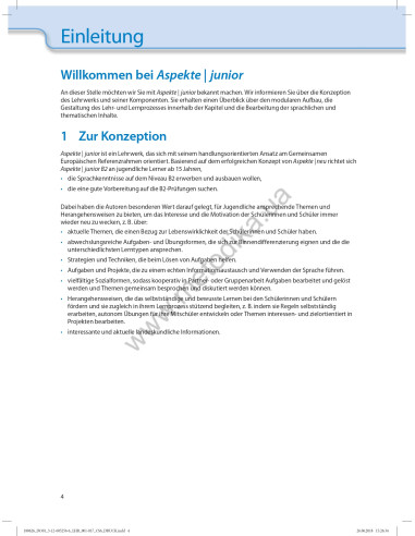 Аspekte junior. Mittelstufe Deutsch. Lehrerhandbuch B2 - книга вчителя - фото 5