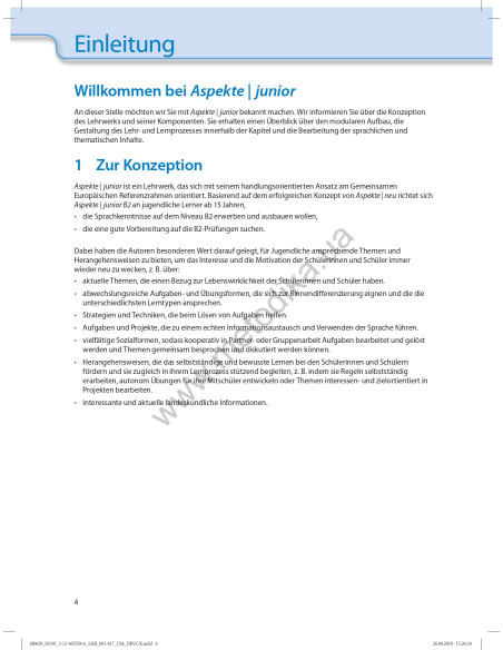 Аspekte junior. Mittelstufe Deutsch. Lehrerhandbuch B2 - книга вчителя - фото 5