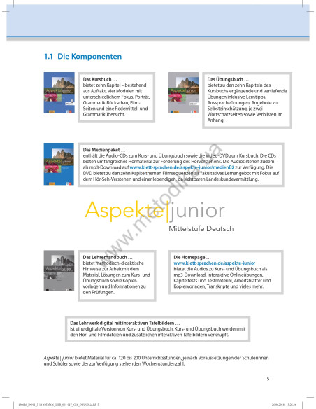 Аspekte junior. Mittelstufe Deutsch. Lehrerhandbuch B2 - книга вчителя - фото 6