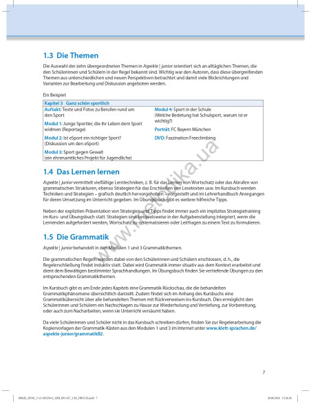 Аspekte junior. Mittelstufe Deutsch. Lehrerhandbuch B2 - книга вчителя - фото 8