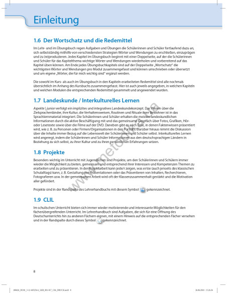 Аspekte junior. Mittelstufe Deutsch. Lehrerhandbuch B2 - книга вчителя - фото 9