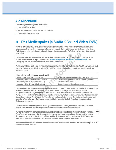 Аspekte junior. Mittelstufe Deutsch. Lehrerhandbuch B2 - книга вчителя - фото 16