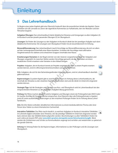 Аspekte junior. Mittelstufe Deutsch. Lehrerhandbuch B2 - книга вчителя - фото 17