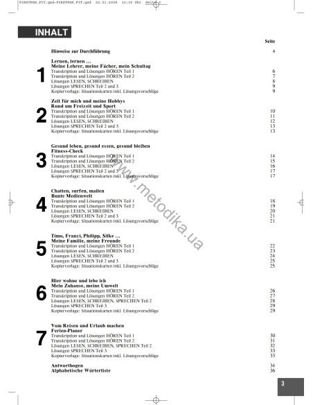 Mit Erfolg zu Fit in Deutsch 2. Lehrerhandbuch - книга вчителя - фото 4 Mit Erfolg zu Fit in Deutsch 2. Lehrerhandbuch - книга вчителя - фото 4