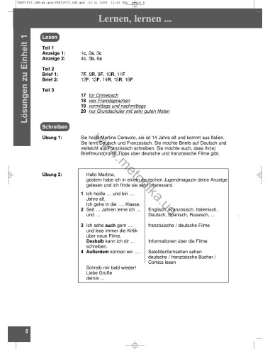 Mit Erfolg zu Fit in Deutsch 2. Lehrerhandbuch - книга вчителя - фото 9 Mit Erfolg zu Fit in Deutsch 2. Lehrerhandbuch - книга вчителя - фото 9