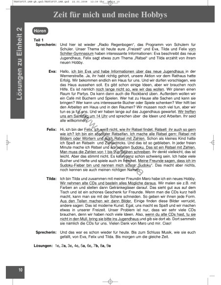 Mit Erfolg zu Fit in Deutsch 2. Lehrerhandbuch - книга вчителя - фото 11 Mit Erfolg zu Fit in Deutsch 2. Lehrerhandbuch - книга вчителя - фото 11