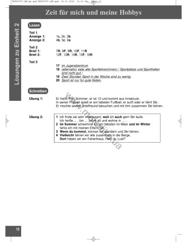 Mit Erfolg zu Fit in Deutsch 2. Lehrerhandbuch - книга вчителя - фото 13 Mit Erfolg zu Fit in Deutsch 2. Lehrerhandbuch - книга вчителя - фото 13