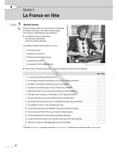 À la découverte du français 8. Тести для 8-го класу ЗНЗ (4-й рік навчання, 2-га іноземна мова) - фото 11 À la découverte du français 8. Тести для 8-го класу ЗНЗ (4-й рік навчання, 2-га іноземна мова) - фото 11