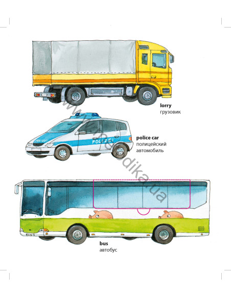 My first English words - Транспорт (рос.) - дитяча книга - фото 5