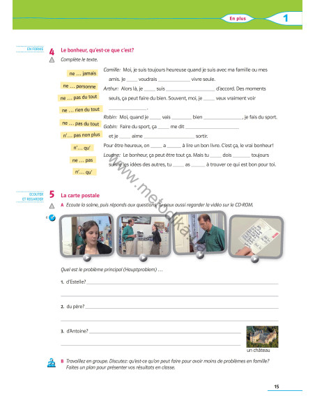 À la découverte du français 7. Робочий зошит для 7-го класу ЗНЗ (3-й рік навчання, 2-га іноземна мова) - фото 16