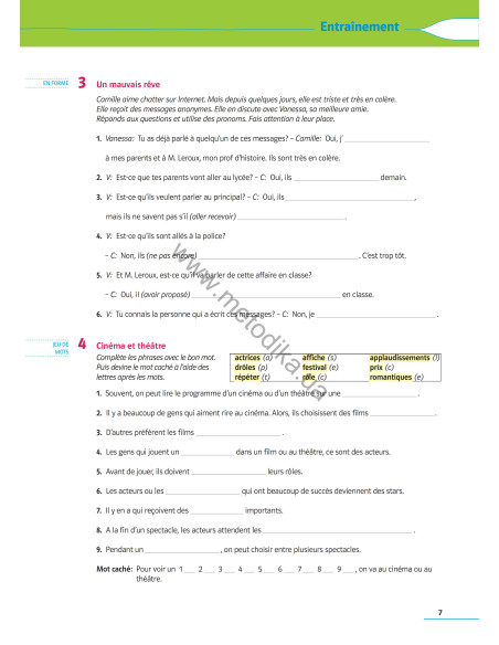À la découverte du français 8. Робочий зошит для 8-го класу ЗНЗ (4-й рік навчання, 2-га іноземна мова) - фото 8 À la découverte du français 8. Робочий зошит для 8-го класу ЗНЗ (4-й рік навчання, 2-га іноземна мова) - фото 8